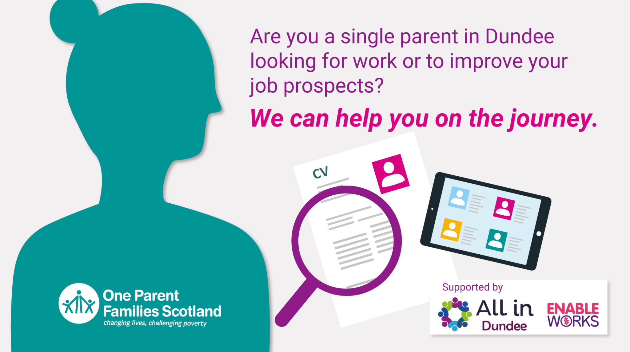 Employment support for Dundee single parents both in and out of paid