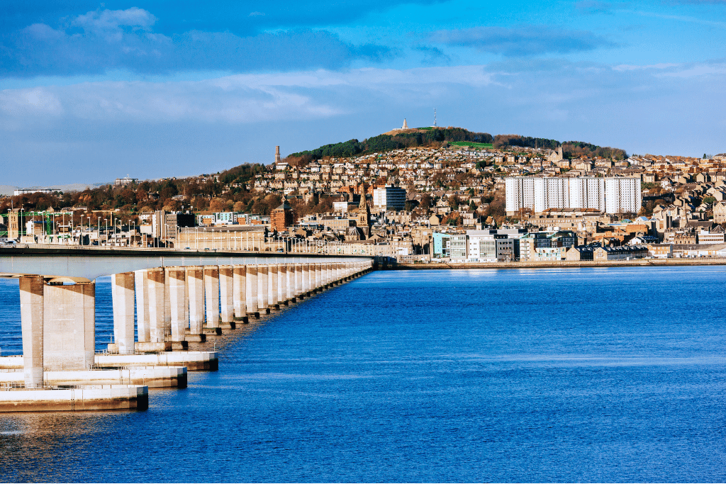Dundee with bridge in foreground